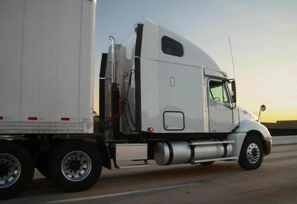 semi truck on highway