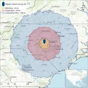 Map depicting the BDO, Supply, and Competition Zones referenced in the article
