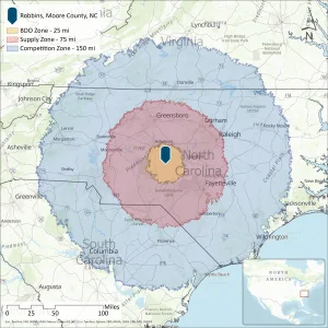 Map depicting the BDO, Supply, and Competition Zones referenced in the article